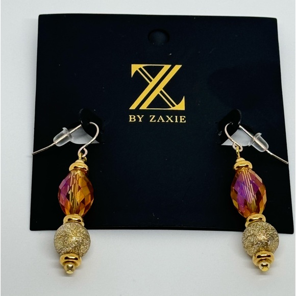 Z by Zaxie Stunning Multi Colored Faceted Stone Fish Hook Drop Earrings - Picture 3 of 15